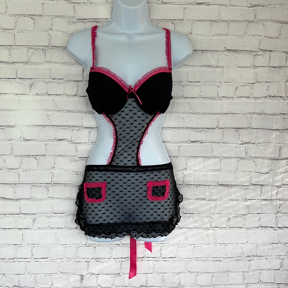 Sexy black Mesh lingerie top